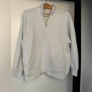 Athleta women’s Fog Heather Gray Zip-Up Sweatshirt size S